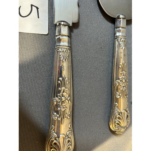 205 - Pair of sterling silver hallmarked cake servers (handle silver only) - Viewing Section: O1A