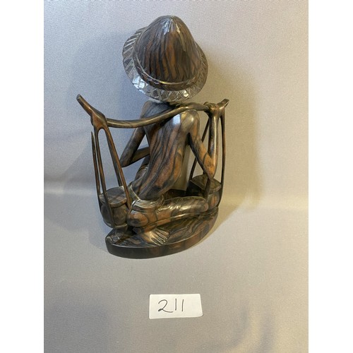 211 - Asian wooden carved figure - Viewing Section: O7