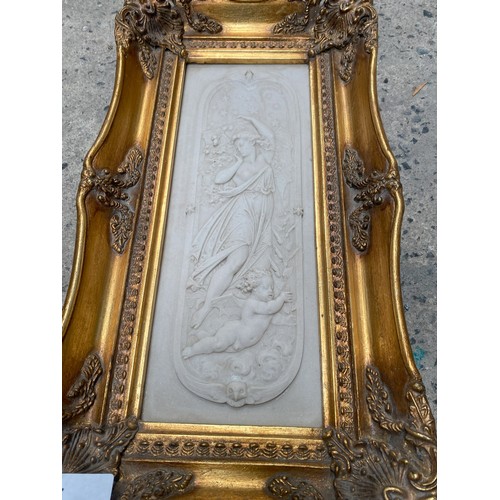 254 - Ornate carved marble - C.1847 (42 x 23cm Approx.) - Viewing Section: O9