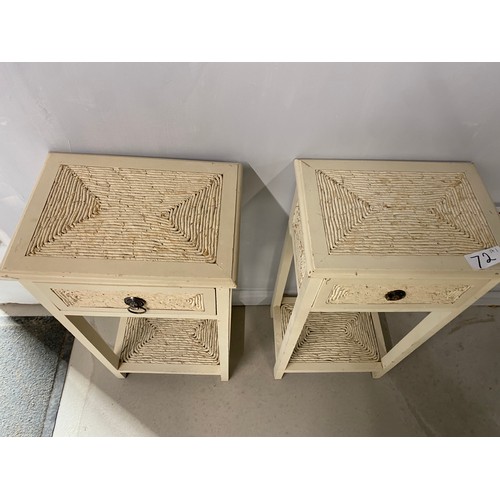 72 - Pair of bedside tables - 35 x 37 x 70 cm approx.  - Viewing Section: S14