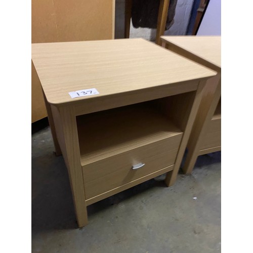 137 - 2 x Matching Bedside Tables 58 x 49 x 52cm approx. - Viewing Section: S6