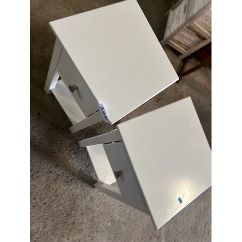 244 - 2 x Matching Bedside Tables - 56 x 32 x 32 cm approx - Viewing Section: S13