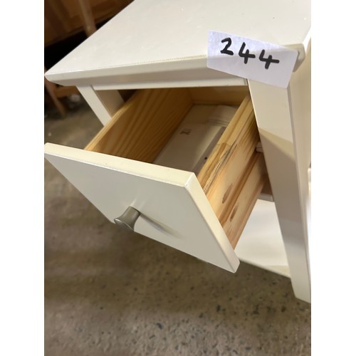 244 - 2 x Matching Bedside Tables - 56 x 32 x 32 cm approx - Viewing Section: S13