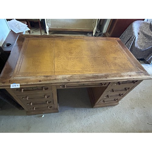 259 - Antique Leather Topped Partner's Desk- Viewing Section: S12