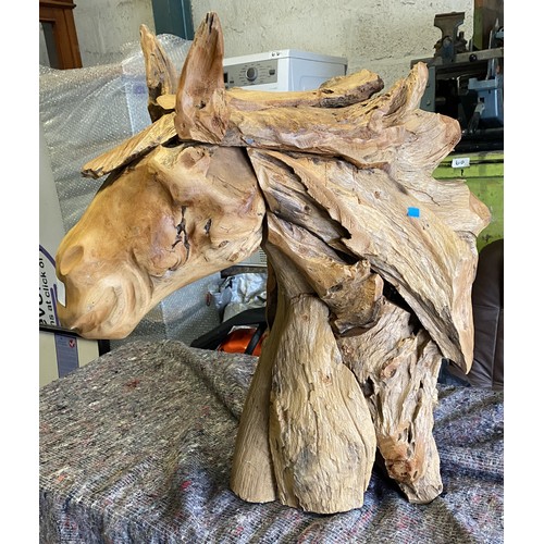 301 - Drift wood horse head sculpture - Viewing Section: O31