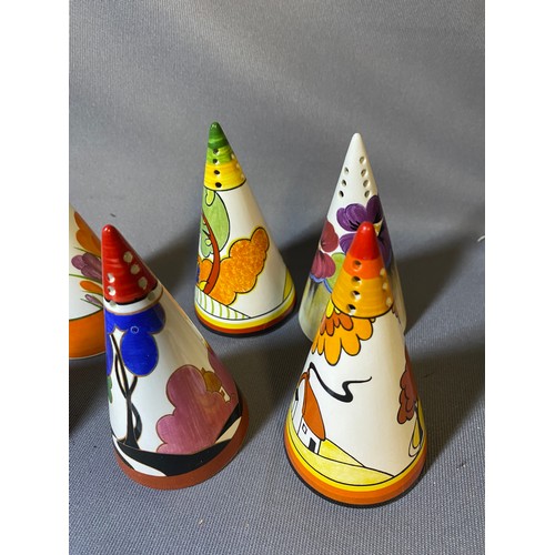 1 - 8 x Wedgewood limited edition Clarice Cliff  design sugar sifters - H11cm Approx. - Viewing Section:... 