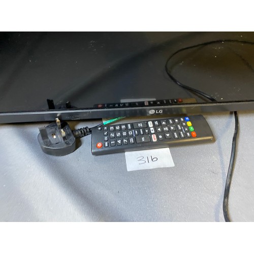 316 - LG Tv with remote - Viewing Section: O32