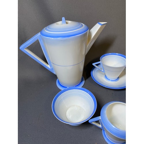 312 - Shelley Coffee Set - Art Deco - Viewing Section: O38