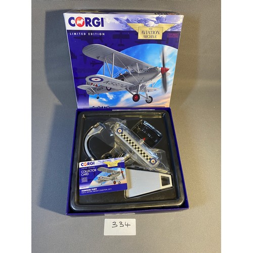 334 - Corgi Hawker Fury Model - Viewing Section: O28