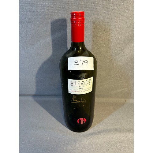 379 - Empty magnum bottle of Botham Merrill Willis wine all personally signed by Sir Ian Botham & Bob Will... 