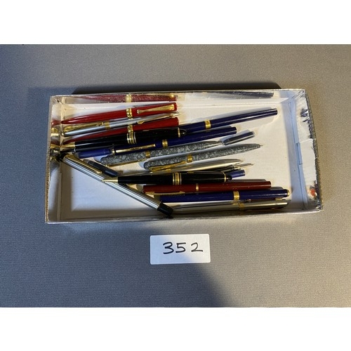 352 - Collection of Fountain pens, Other Pens and propelling pencils - Viewing Section: O46