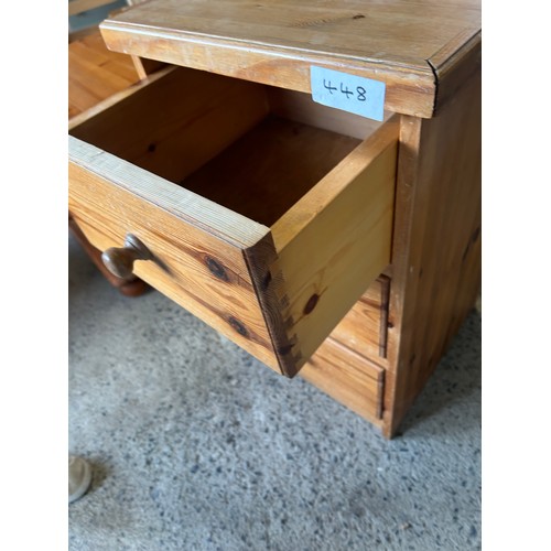 448 - Pine Bedside Drawers - 67 x 40 x 40cm approx. - Viewing Section: S12