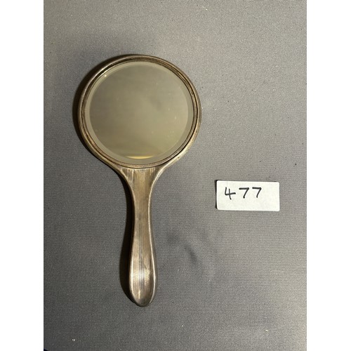 477 - Halmarked silver mirror - Viewing Section: O47