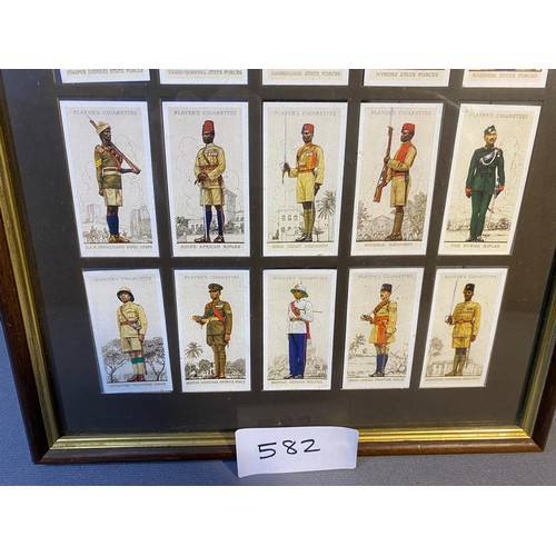 582 - Framed Cigarette cards - Viewing Section: O10