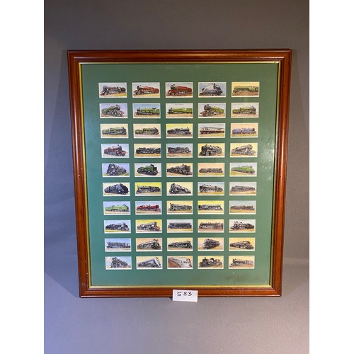 583 - Framed Cigarette cards - Viewing Section: O10