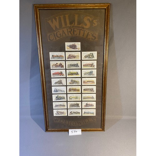 584 - Framed Cigarette cards - Viewing Section: O10