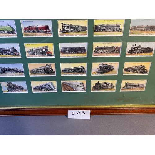 583 - Framed Cigarette cards - Viewing Section: O10