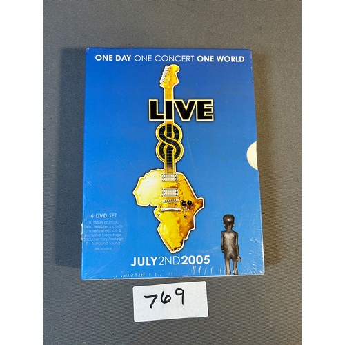 769 - Live8 July 2nd 2005 One Day One Concert One World 4 DVD Set Unopened - Viewing Section: O45