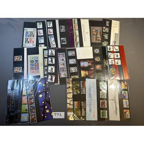 772 - 206 x Royal Mail Mint Stamp First Day Cover Sets 1980`s,1990`s, 2000`s Includes at least 14 Royal Se... 