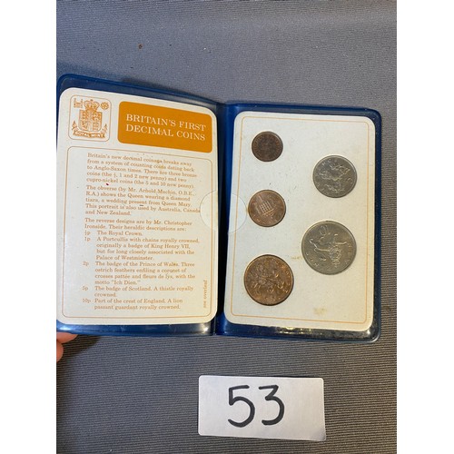 53 - Britain's First Decimal coins - Viewing Section: O1A