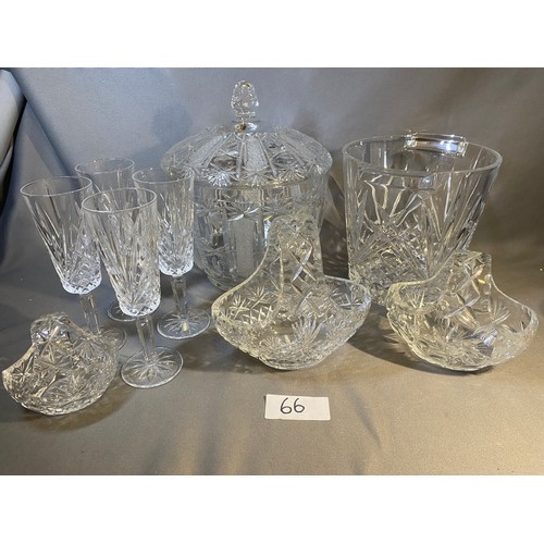 66 - Selection of various cut glass - Viewing Section: O24