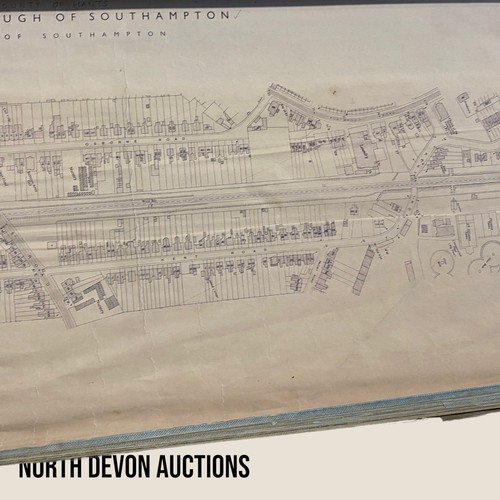 297 - Vintage train/rail line survey maps  C1980s - Southampton - Bournemouth  Viewing Section: O10