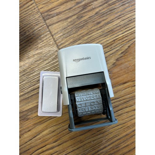 281 - Bulk collection of self inking message with multi-word band stamp - Viewing Section: O27