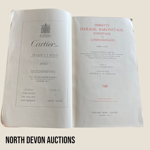 427 - Debrett's Peerage Baronetage Knightage & Companionage 1946 - Viewing section: O4