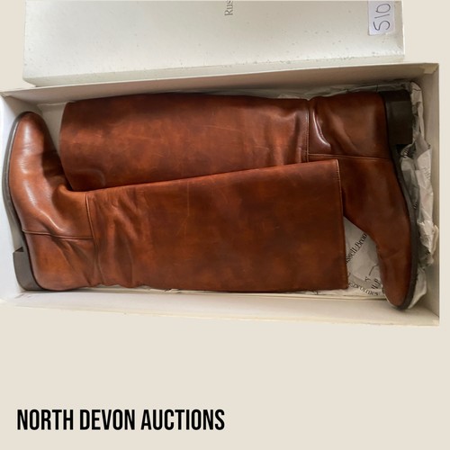 510 - Russel & Bromley - Brown Boots Leather - 4 1/2 - Viewing Section: O29