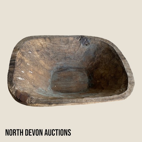 666 - Antique Wooden Dough Bowl -  Viewing Section: O3