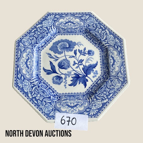 670 - Spode - The Blue room Sutherland collection plate - Viewing Section: O5