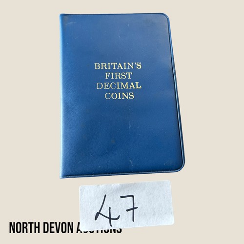 47 - British First Decimal Coins, Official Set in plastic wallet - Viewing Section: O1A