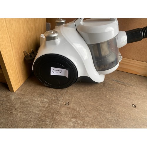 477 - White hoover with extending table - Viewing section: S8