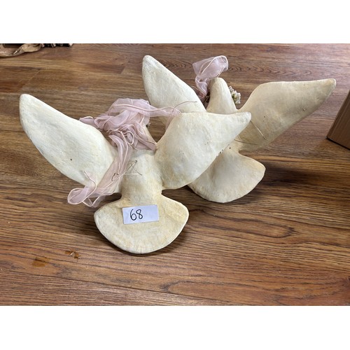 68 - A Pair of wedding bird ornaments - Viewing Section: O4
