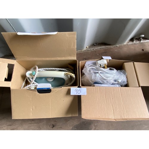 90 - Steam Irons x 2 - Viewing Section: 031
