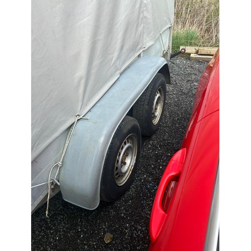 1 - Curtain Sided drop side, twin Axel Trailer - overall length 15ft body length 10ft x 5.2ft