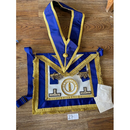 27 - Masonic dress apron + collar 