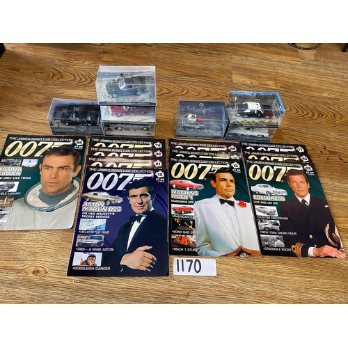 1170 - Selection of collectable James Bond Vehicles and books to include: You Only Live Twice, On Her Majes... 