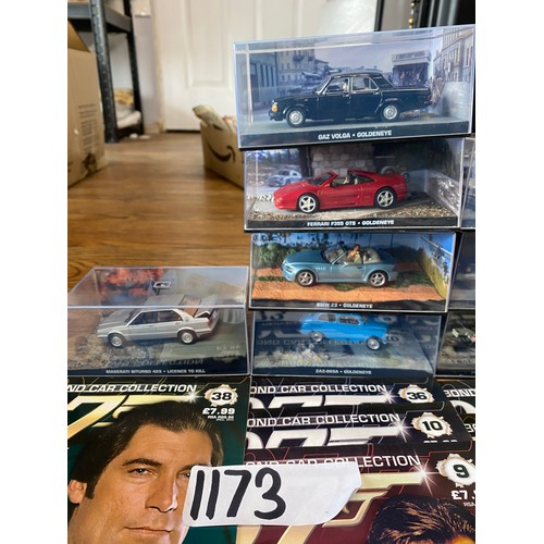 1173 - Selection of collectable James Bond Vehicles and books to include Licence To Kill, Goldeneye, Tomorr... 