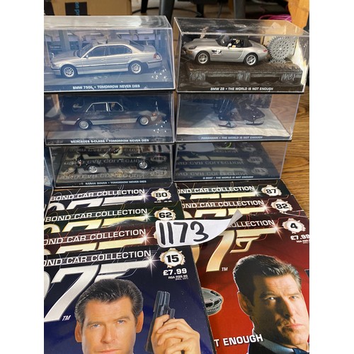 1173 - Selection of collectable James Bond Vehicles and books to include Licence To Kill, Goldeneye, Tomorr... 