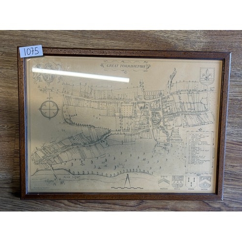 Framed map of Great Torrington - Viewing Section: O18