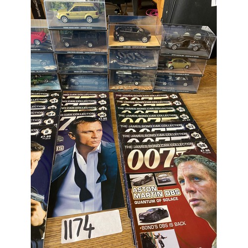 1174 - Selection of collectable James Bond Vehicles and books to include: Die Another Day, Casino Royale an... 