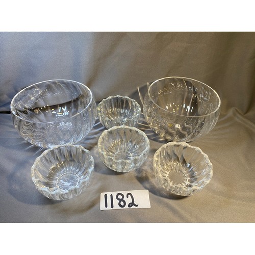 1182 - Selection of glassware (inc Dartington crystal bowls) - Viewing Section: O37