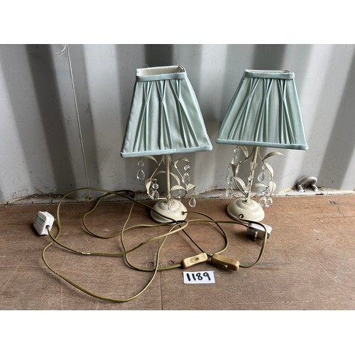 1189 - Pair of retro style table/bedside lamps - Viewing Section: 034