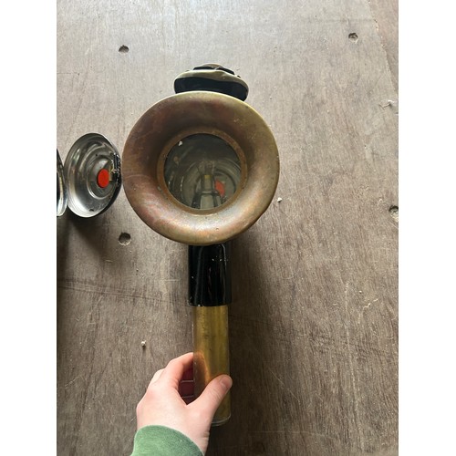 33 - Pair of 19th century brass/copper lights