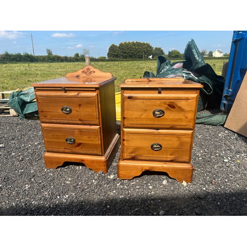 134 - Pine Bedside drawers - 67 x 42 x 46 cm approx.