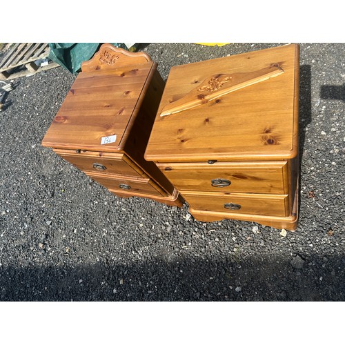 134 - Pine Bedside drawers - 67 x 42 x 46 cm approx.