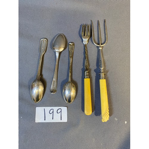 199 - Selection of hallmarked silver items