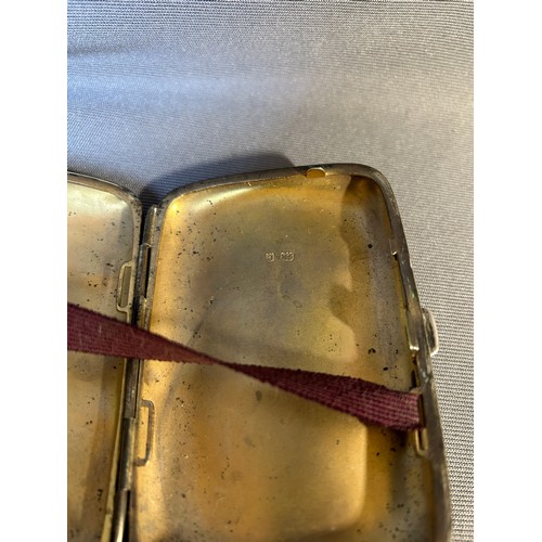 193 - Hallmarked silver cigarette/card case