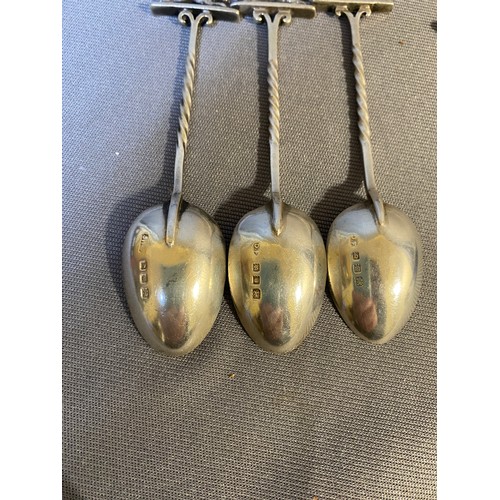 192 - Set of 11 hallmarked silver spoons